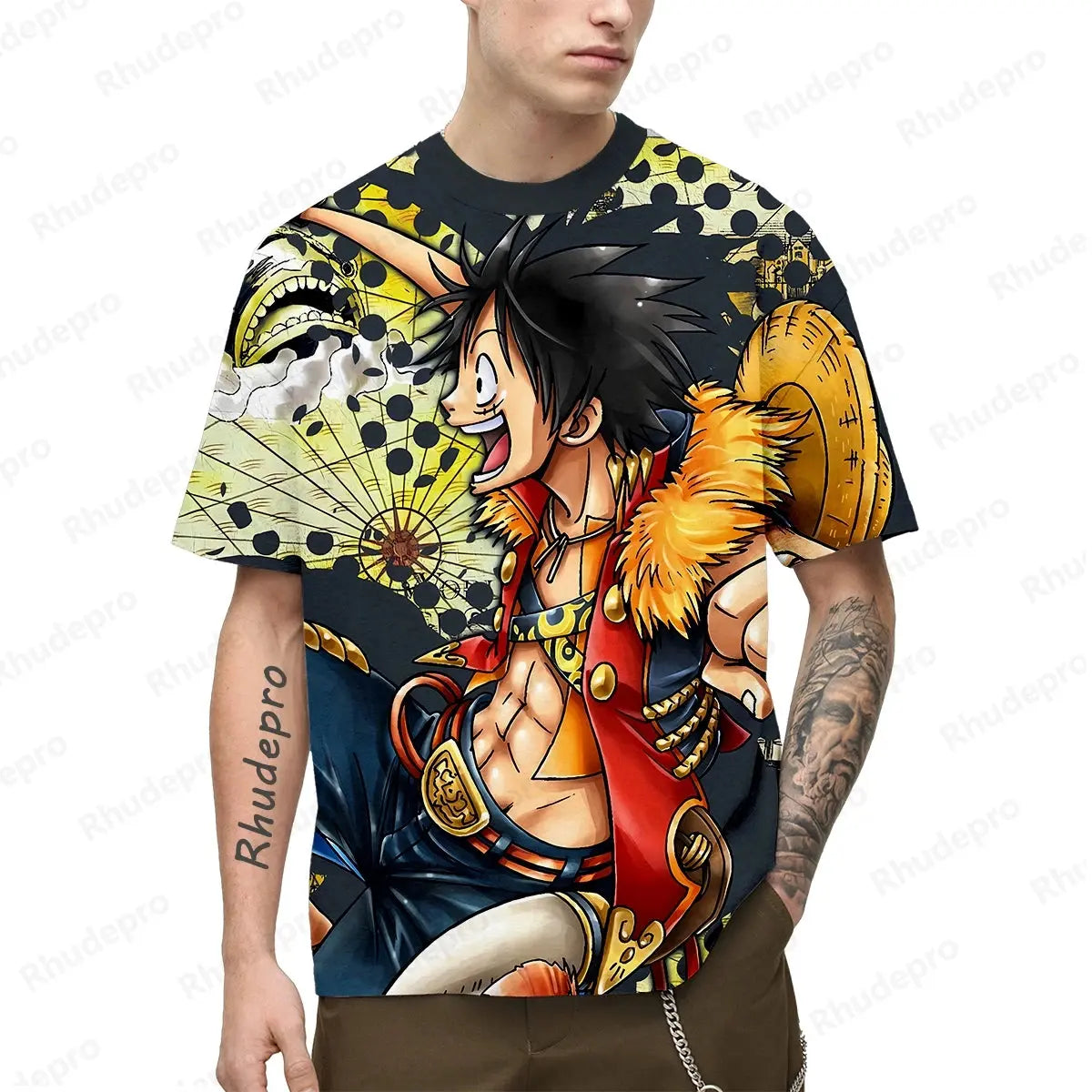 3D Japan Anime T-Shirt – Luffy Print Short Sleeve Cosplay Top.... more colors Otaku Sora
