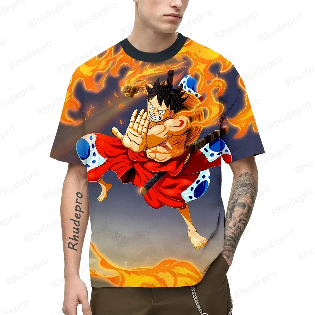 3D Japan Anime T-Shirt – Luffy Print Short Sleeve Cosplay Top.... more colors Otaku Sora