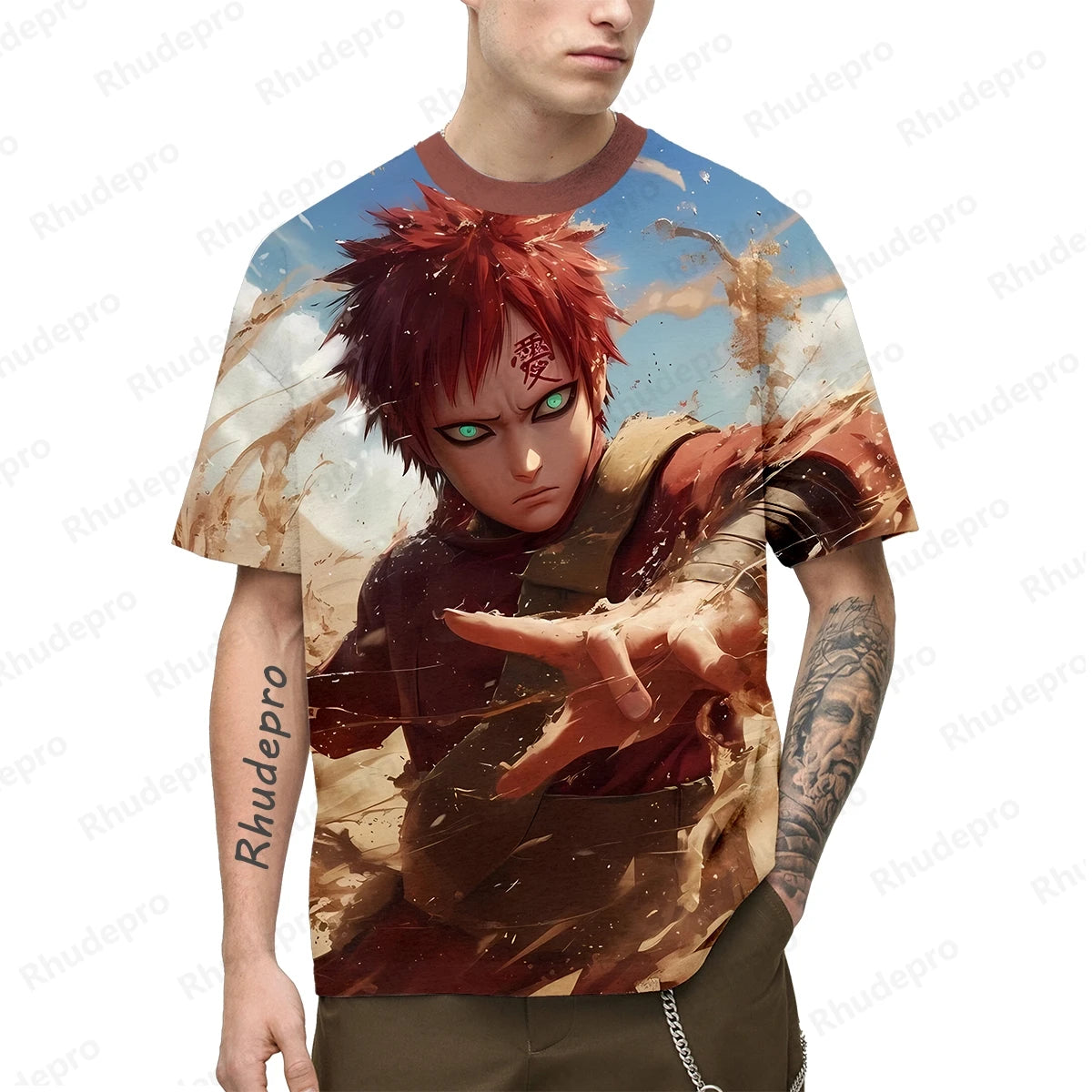 Naruto High Quality Men's and Women Y2K Fashion T-Shirt - Short Sleeve Anime Cosplay Shirt Boys and Girls -4- Otaku Sora