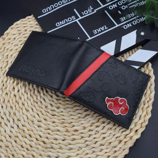 Naruto Akatsuki Wallet - PU Coin Wallet with Uzumaki, Sasuke, and Kakashi Design Otaku Sora