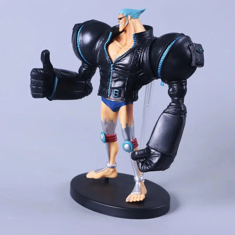 One Piece Franky Black Suit PVC Action Figure – 20cm Collectible Model Otaku Sora