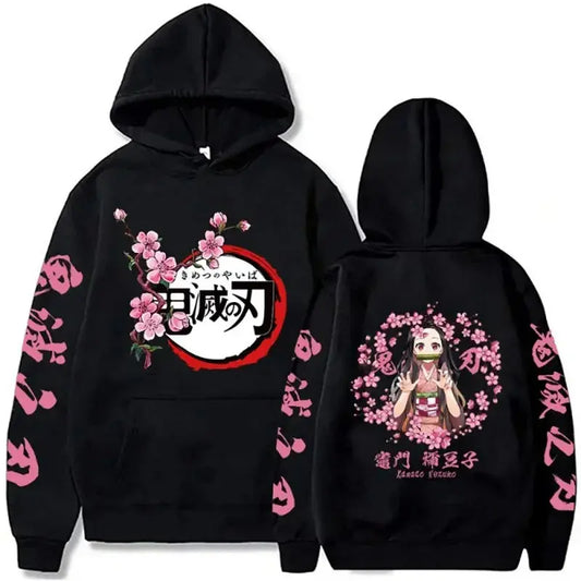 Demon Slayer Kamado Nezuko Graphic Hoodie – Casual Anime Streetwear Otaku Sora