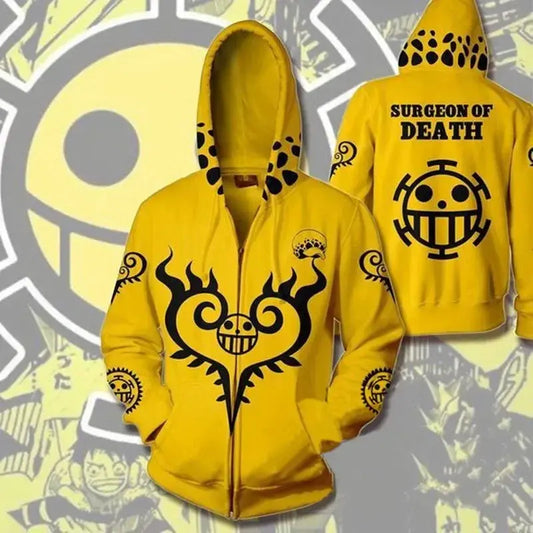 COFUN 2020 One Piece Trafalgar Law Hoodie – Surgeon of Death Jacket Otaku Sora