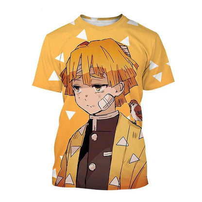 Demon Slayer - Summer Anime T-Shirt: Kimetsu no Yaiba Kamado Nezuko and Kochou Shinobu Cosplay 3D Print Fashion Short Sleeve
-1- Otaku Sora