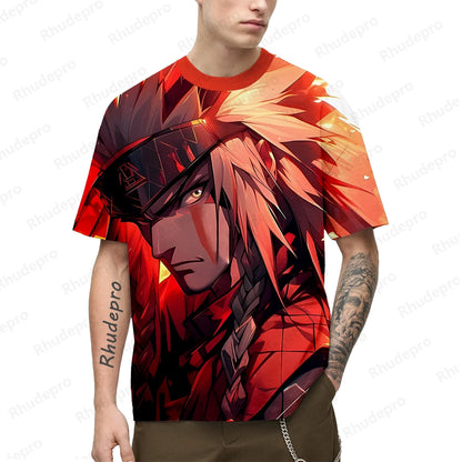 Naruto High Quality Men's and Women Y2K Fashion T-Shirt - Short Sleeve Anime Cosplay Shirt Boys and Girls -4- Otaku Sora